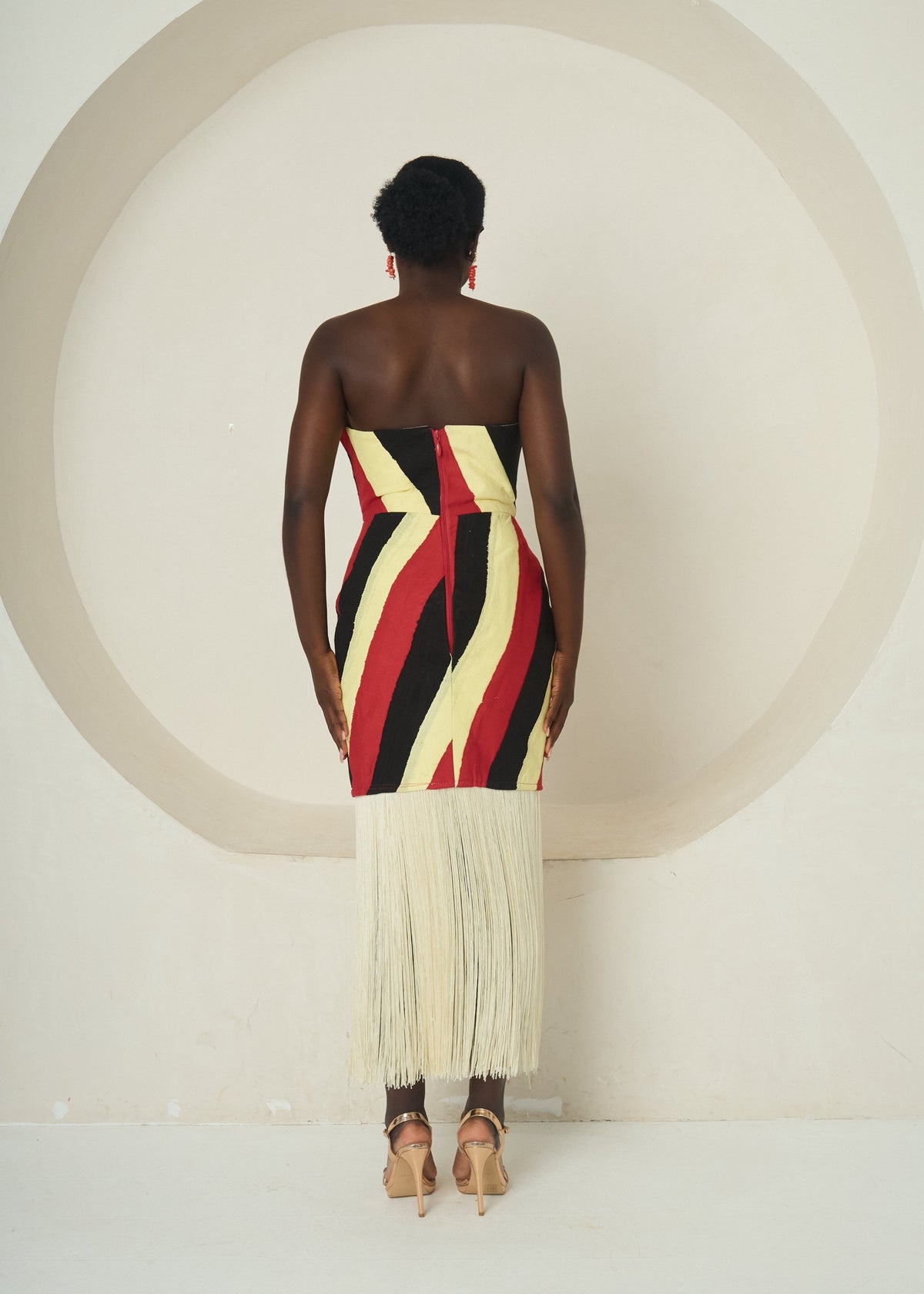 Anebi Dress - Orange Print - African Fashion by PEM