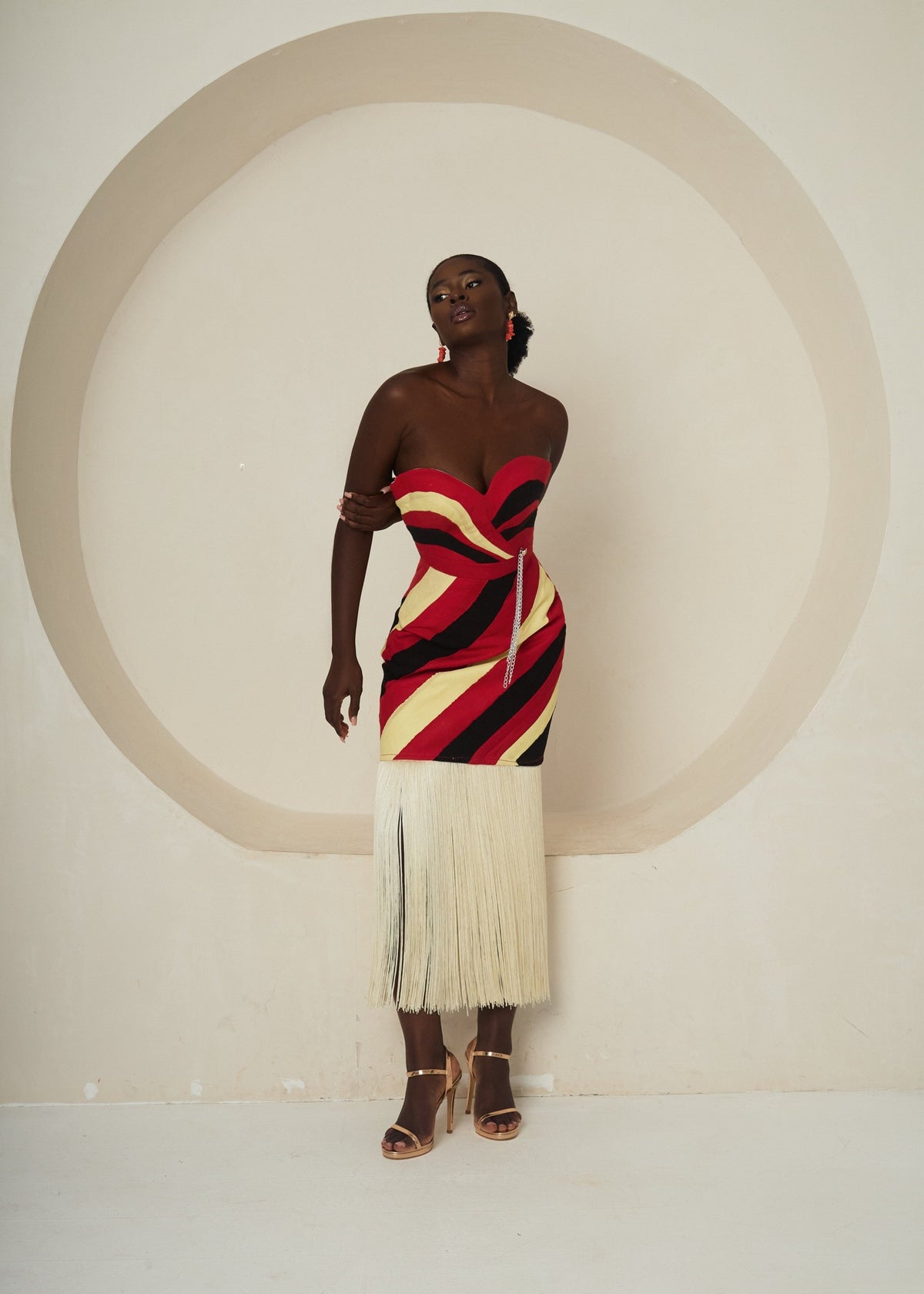 Anebi Dress - Orange Print - African Fashion by PEM