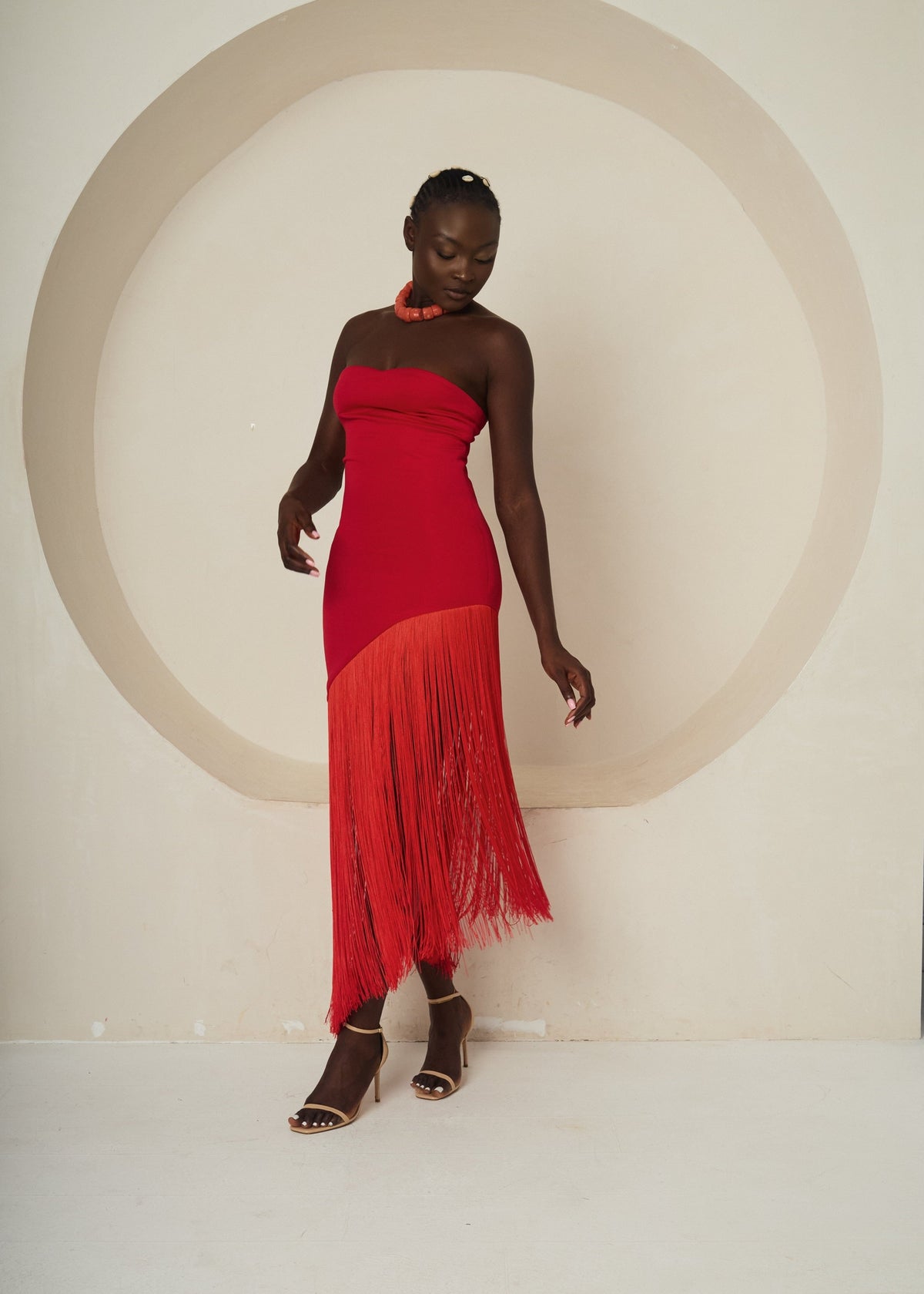 Oyi Dress - Red - African Fashion by PEM