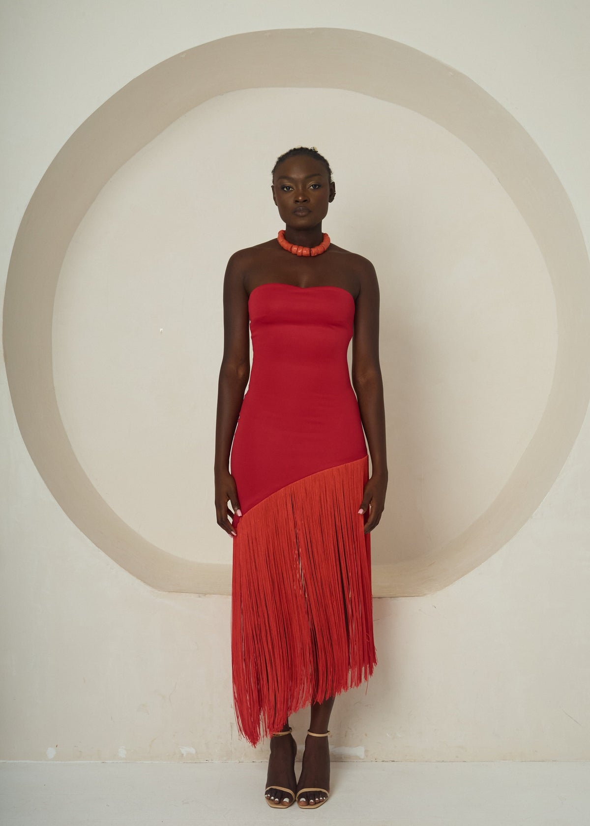 Oyi Dress - Red - African Fashion by PEM