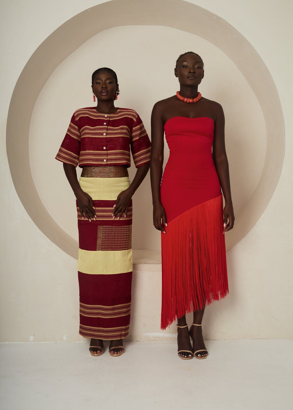 Oyi Dress - Red - African Fashion by PEM
