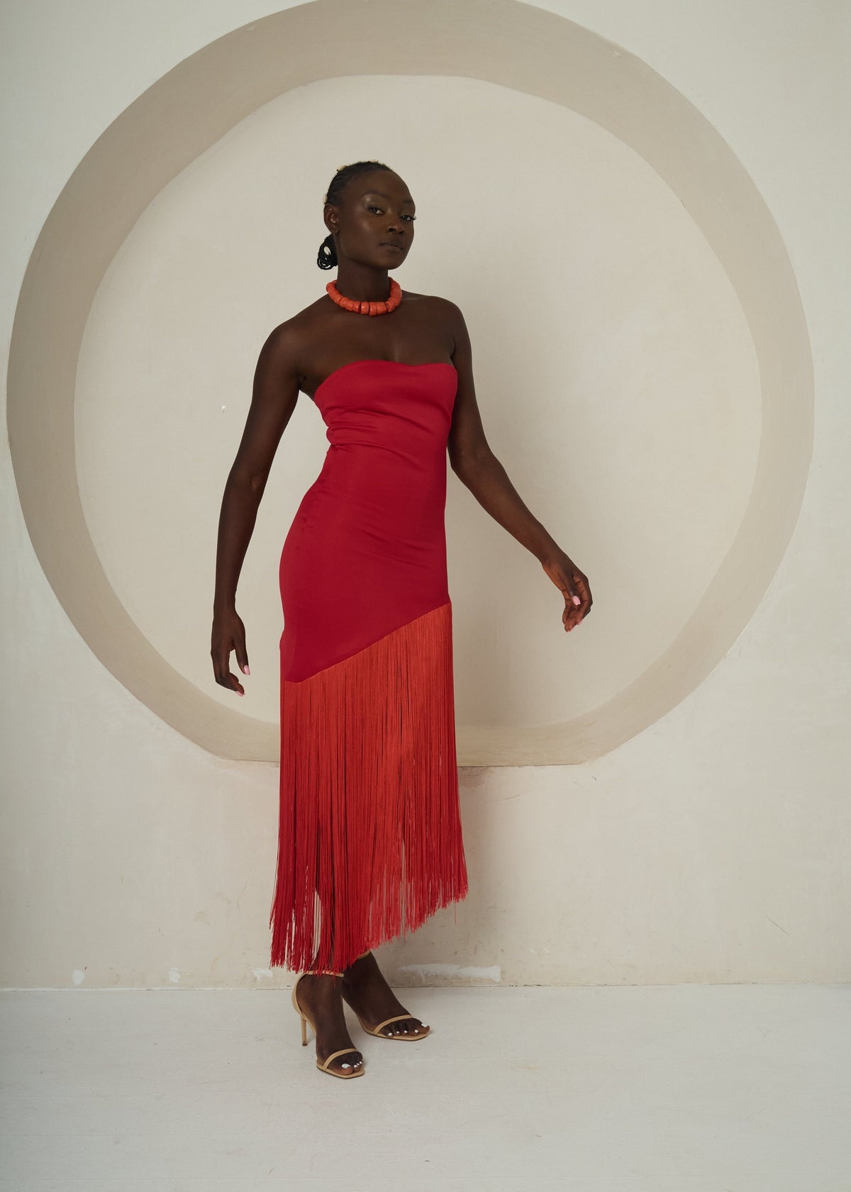 Oyi Dress - Red - African Fashion by PEM