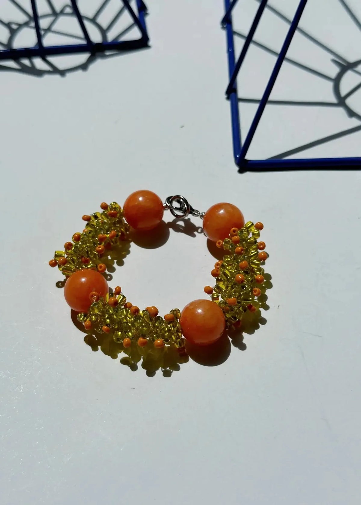 RENIKEJI Bracelets & Bangles Orange Yuyu Chunky Beaded Bracelet