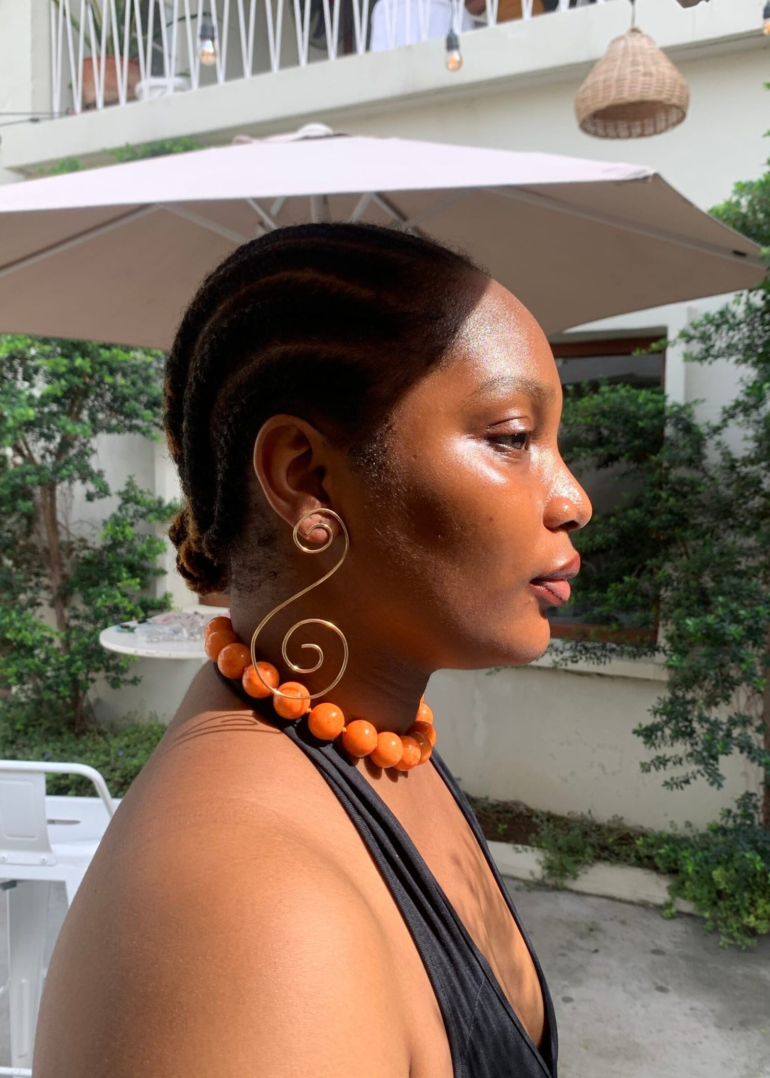 RENIKEJI Earrings Gold Nuli Swirl Mismatch Earrings