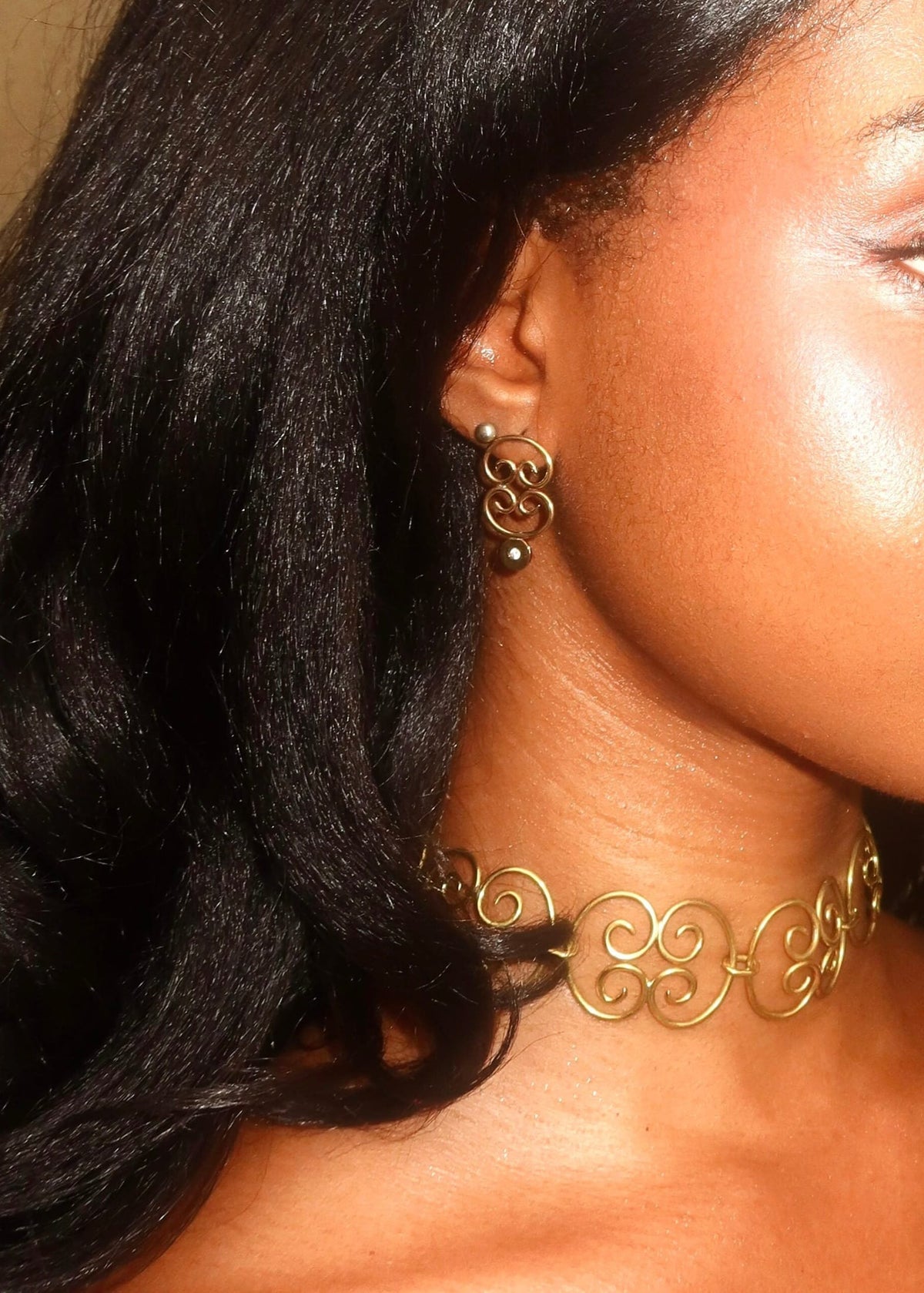 RENIKEJI Earrings Gold Oregun Gold Plated Earrings