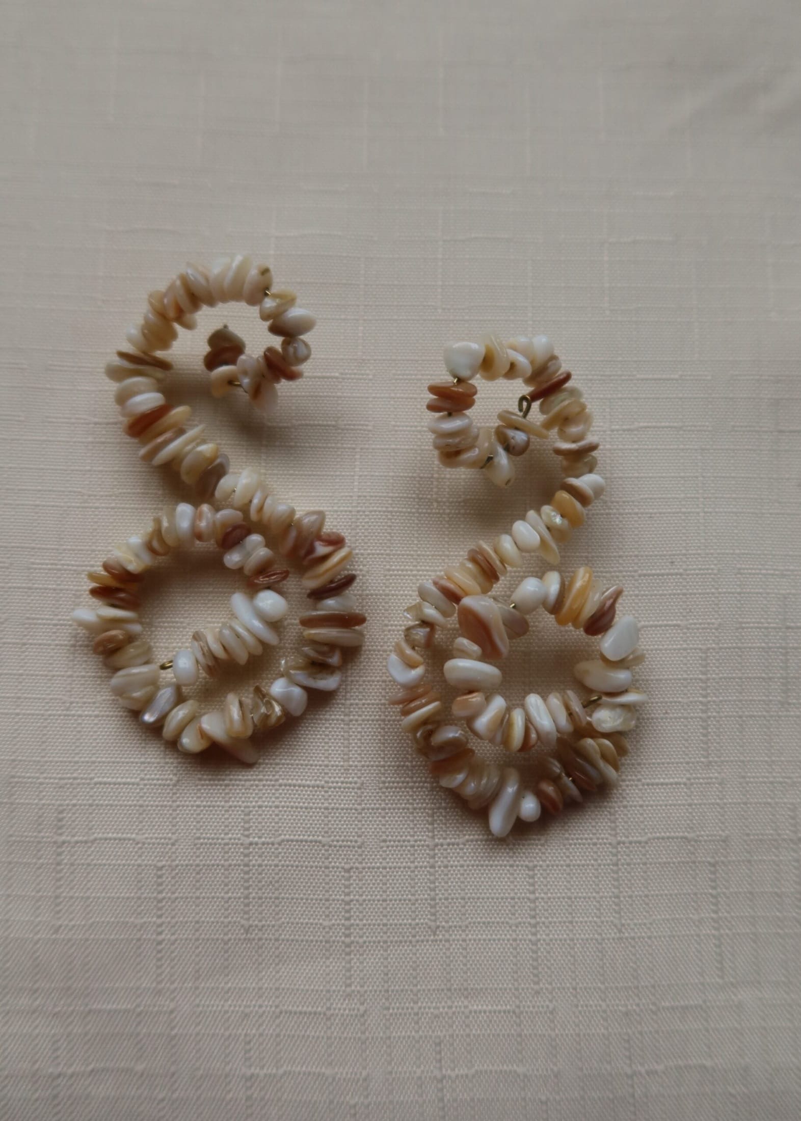 RENIKEJI Earrings Mother of pearl / Red Luni Precious Stone Earrings
