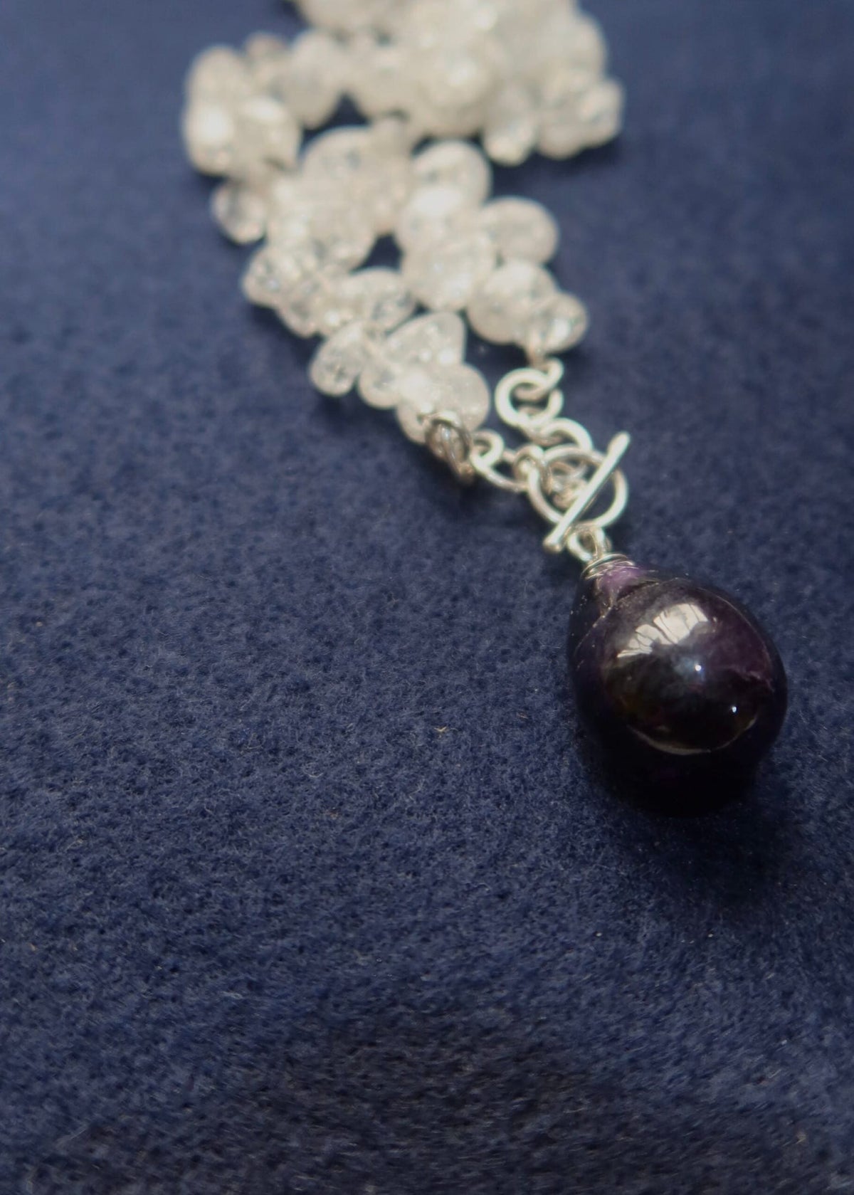 RENIKEJI Necklaces & Pendants Clear Din Amerhyst Beaded Necklace