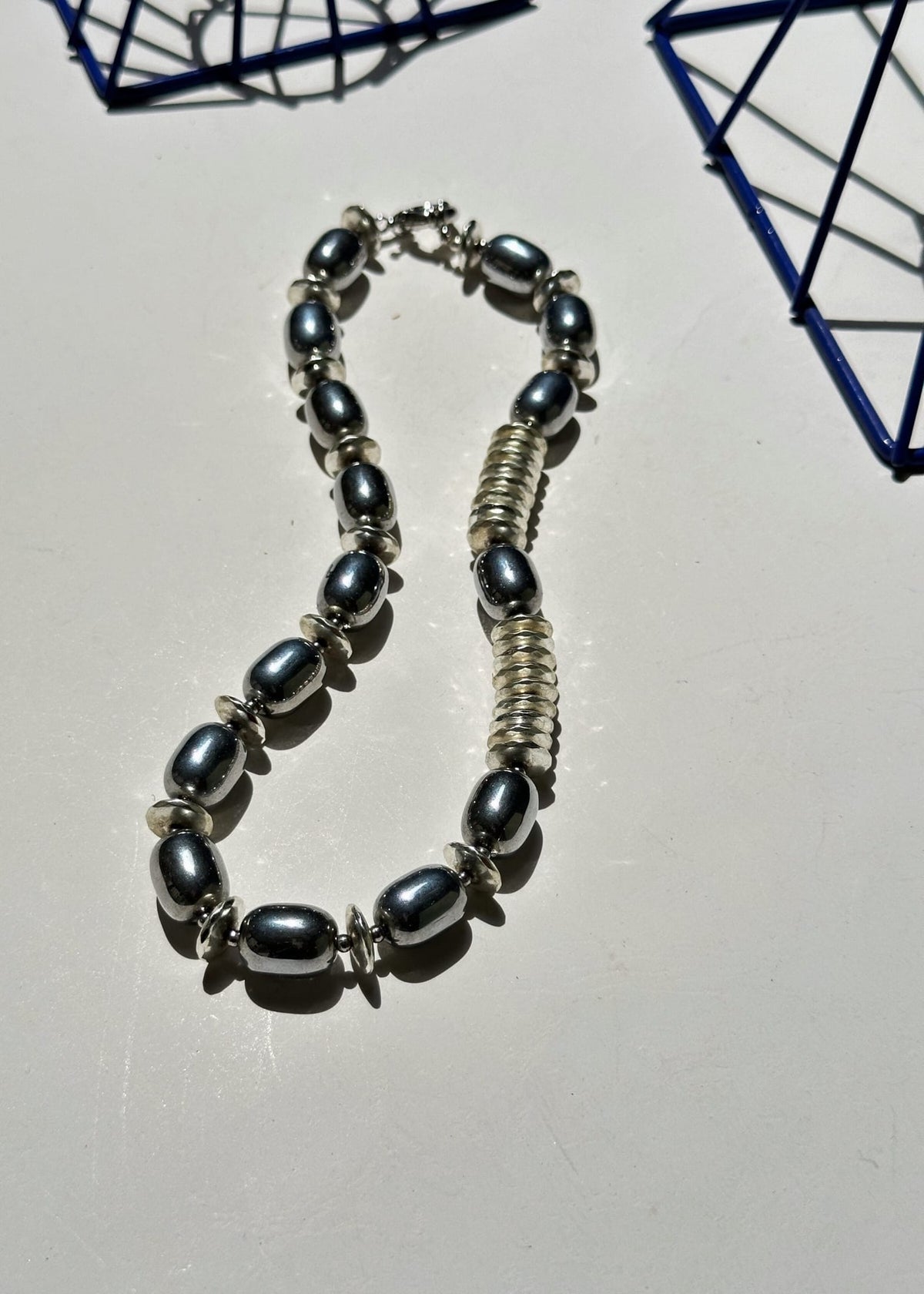 RENIKEJI Necklaces & Pendants Silver Perriand Diak Beaded Necklace
