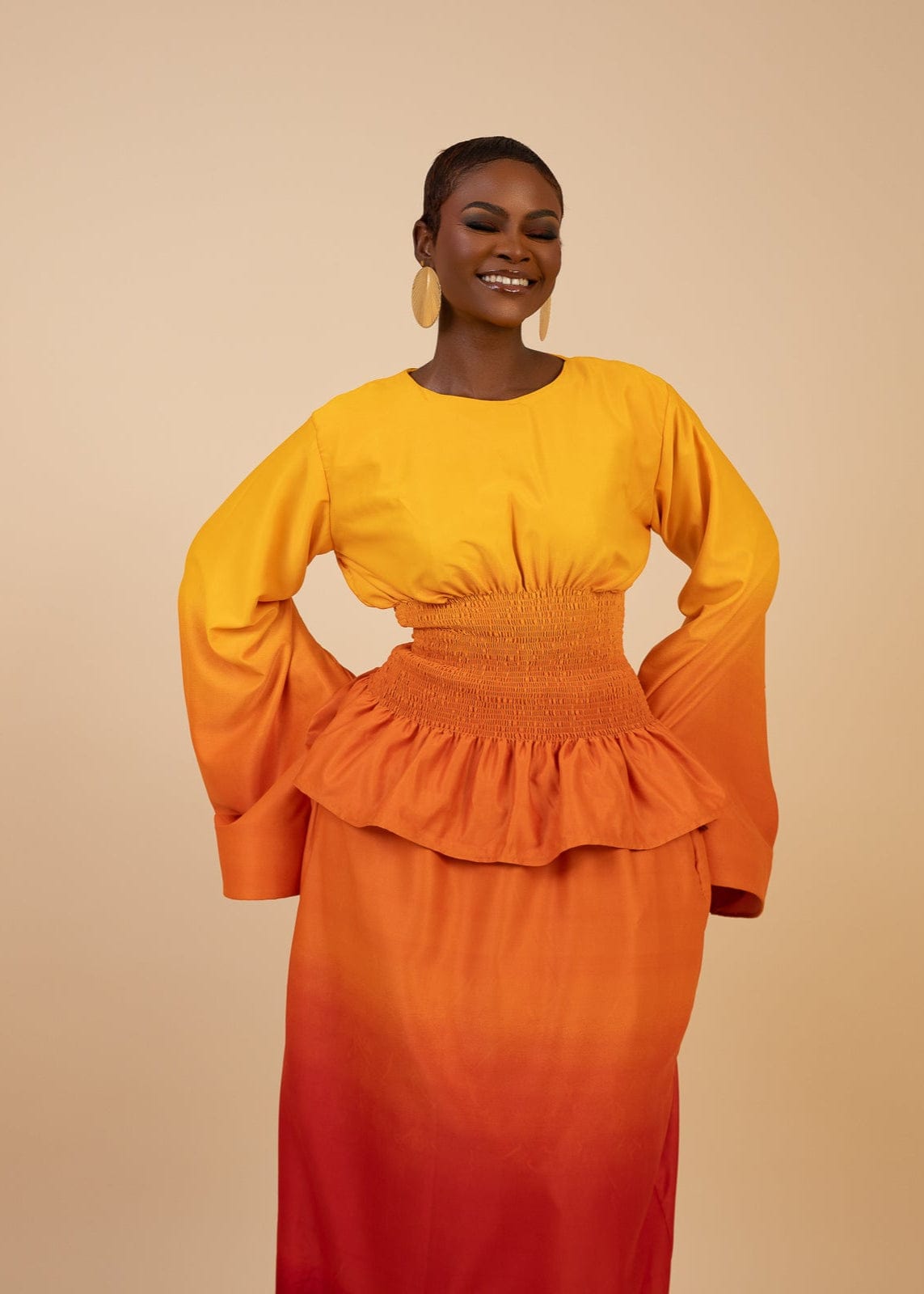 Ruks à la mode Co-Ord Set Orange / 6 Tiwa Silk Set