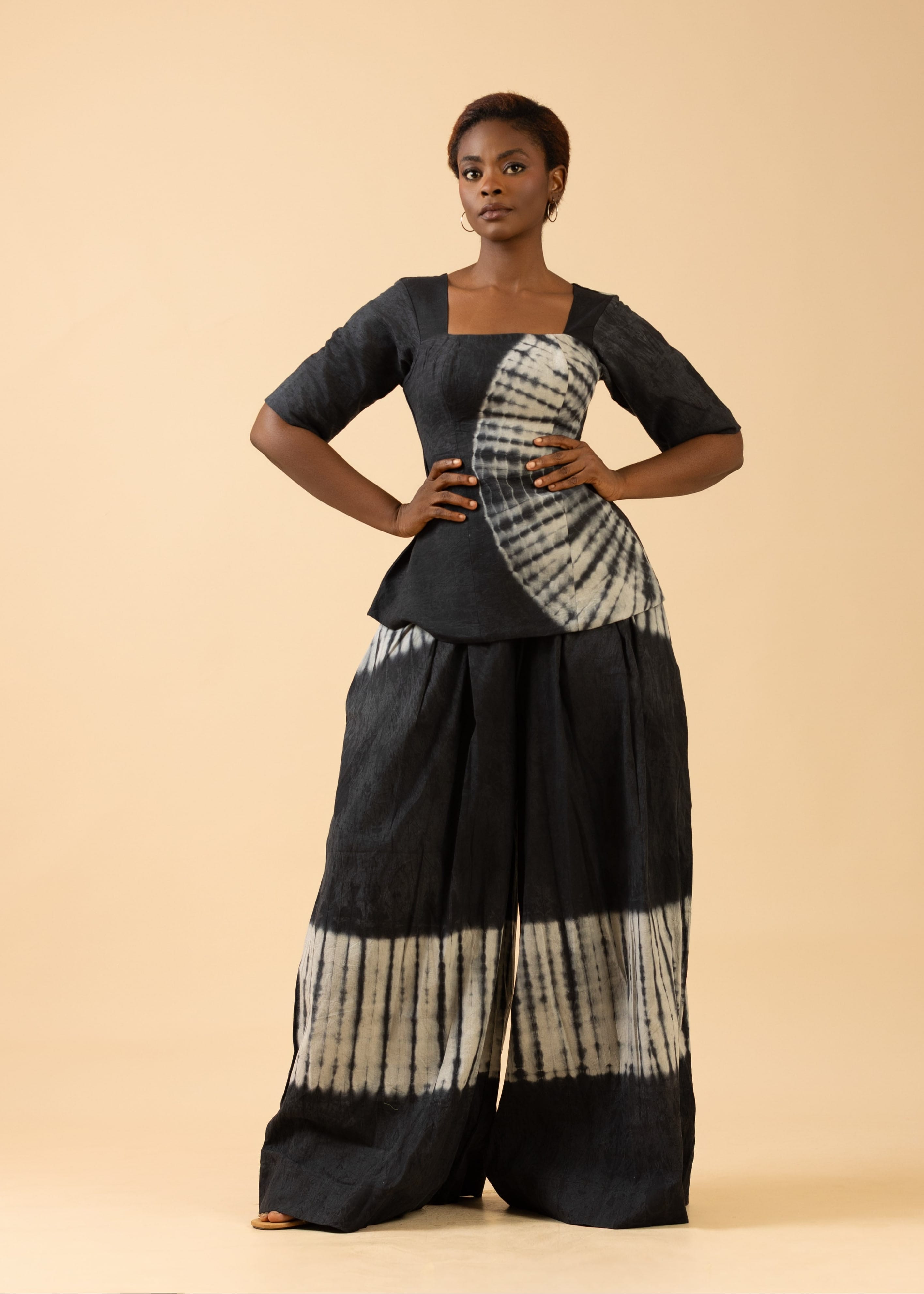 Ruks á la mode Co-ord Sets & Matching Sets Black / 6 / Petite Rinni Sleeved Top & Long Pants