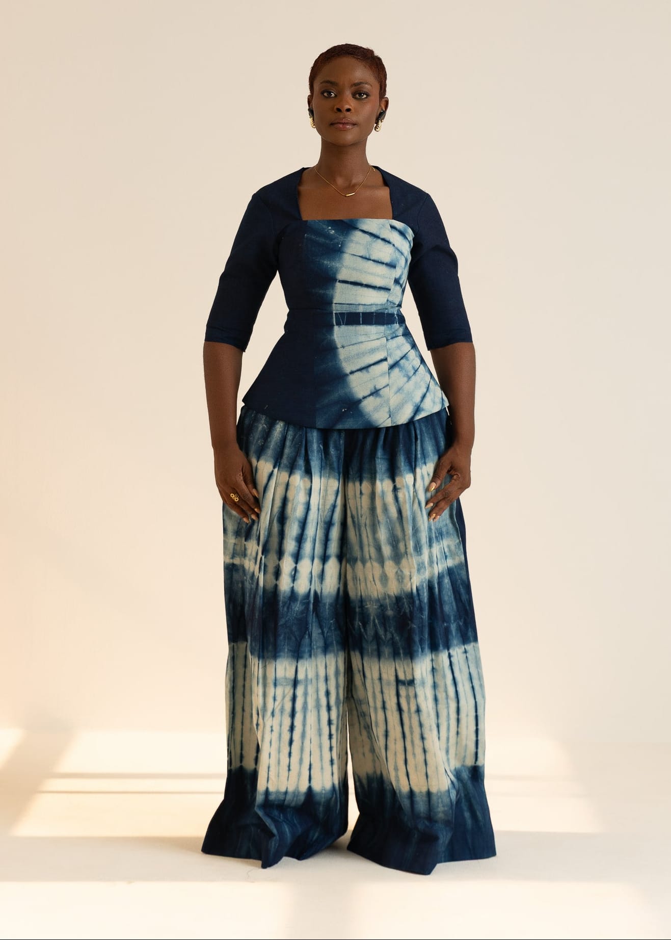 Ruks á la mode Co-ord Sets & Matching Sets Blue / 6 / Petite Rinni Sleeved Top & Long Pants