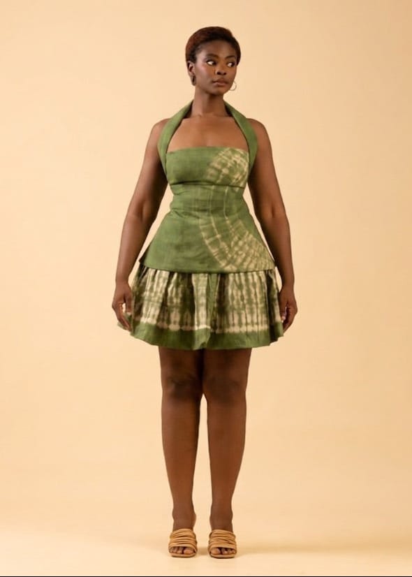 Ruks á la mode Co-ord Sets & Matching Sets Green / 6 / Petite Rinni Halter Neck Top & Mini Skirt