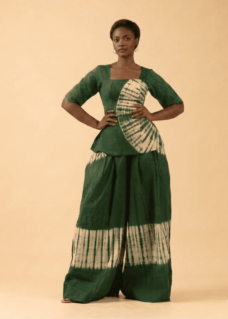 Ruks á la mode Co-ord Sets & Matching Sets Green / 6 / Petite Rinni Sleeved Top & Long Pants