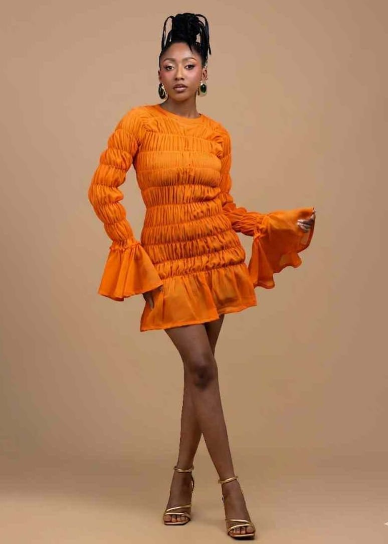 Ruks á la mode Dress Orange / 6 / Petite Naya Mini Dress