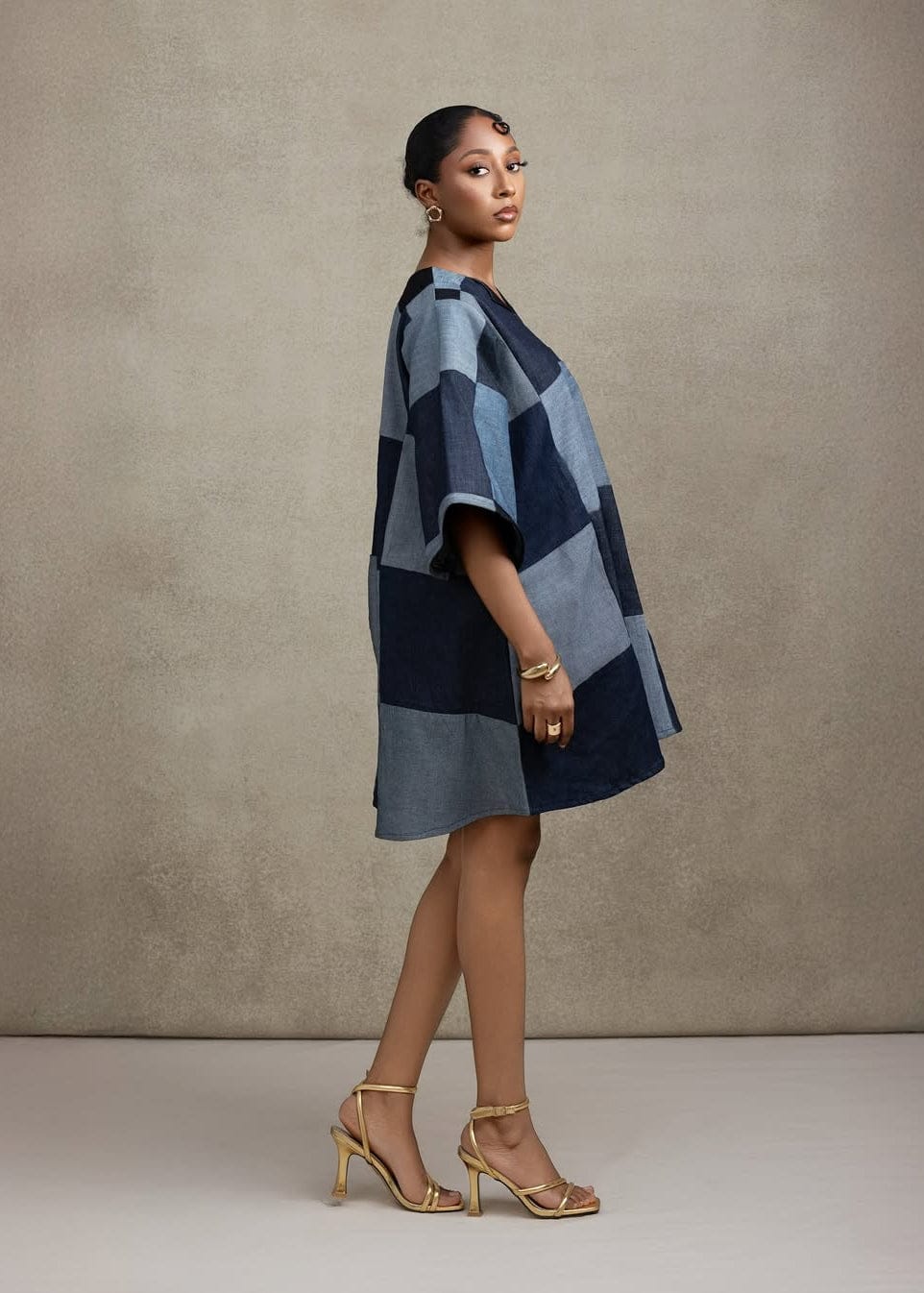 Ruks à la mode Dress Patch Denim Mini Dress