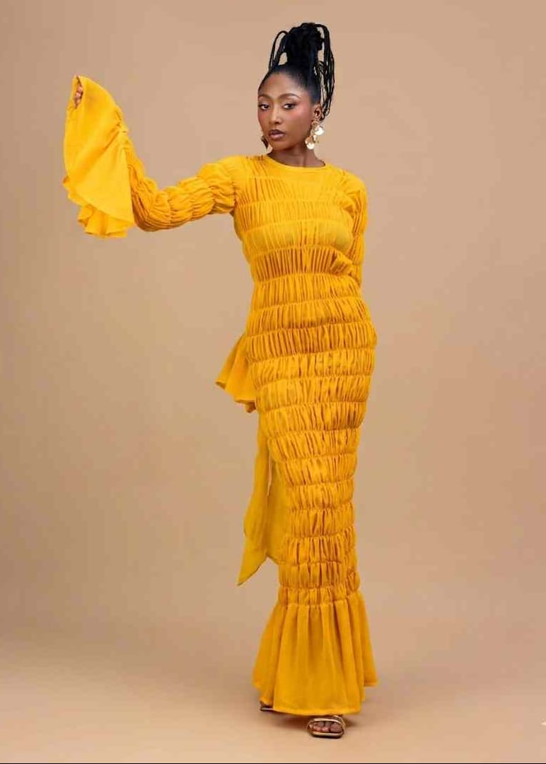 Ruks á la mode Dress Yellow / 6 / Petite Naya Maxi Dress