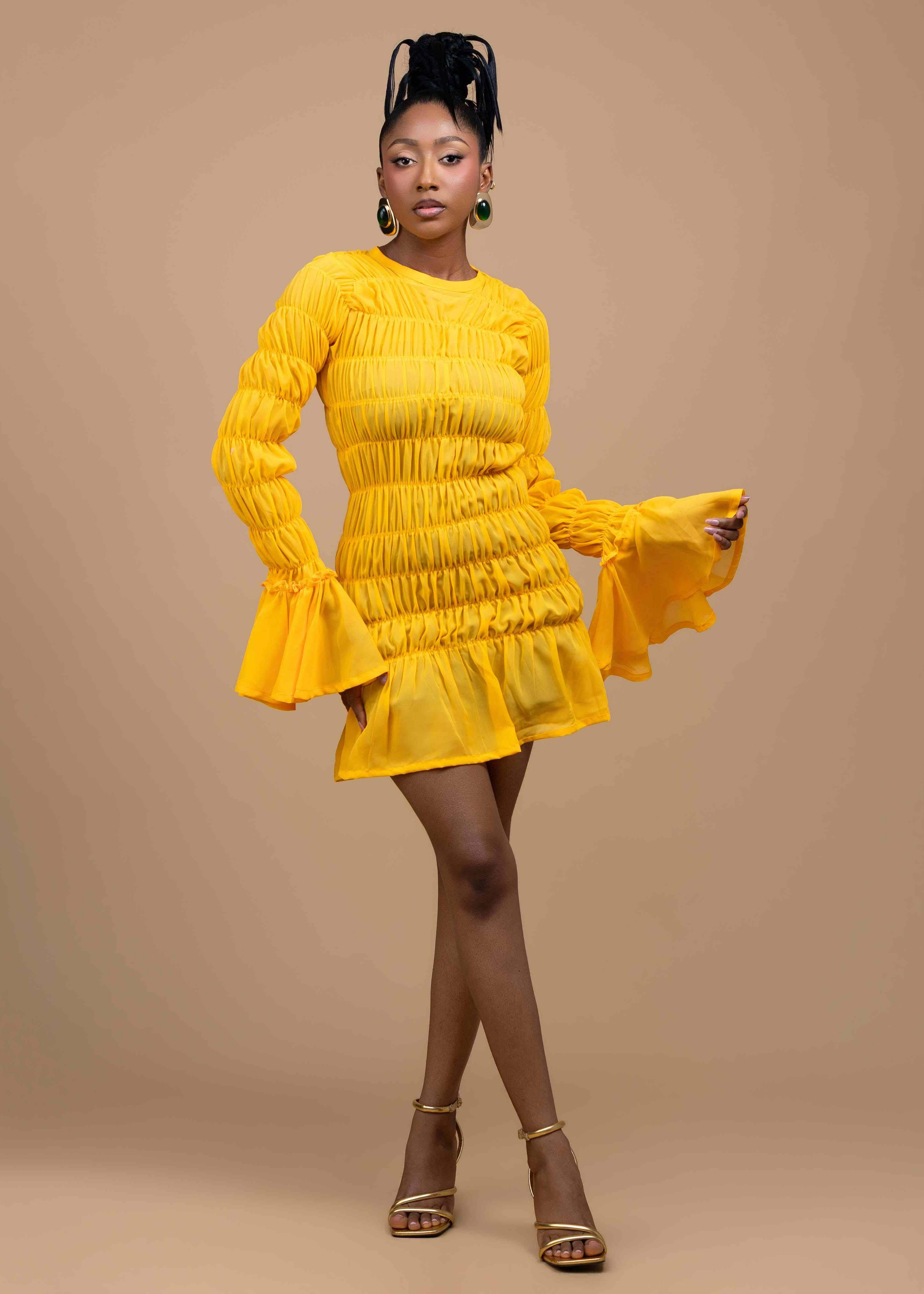Ruks á la mode Dress Yellow / 6 / Petite Naya Mini Dress