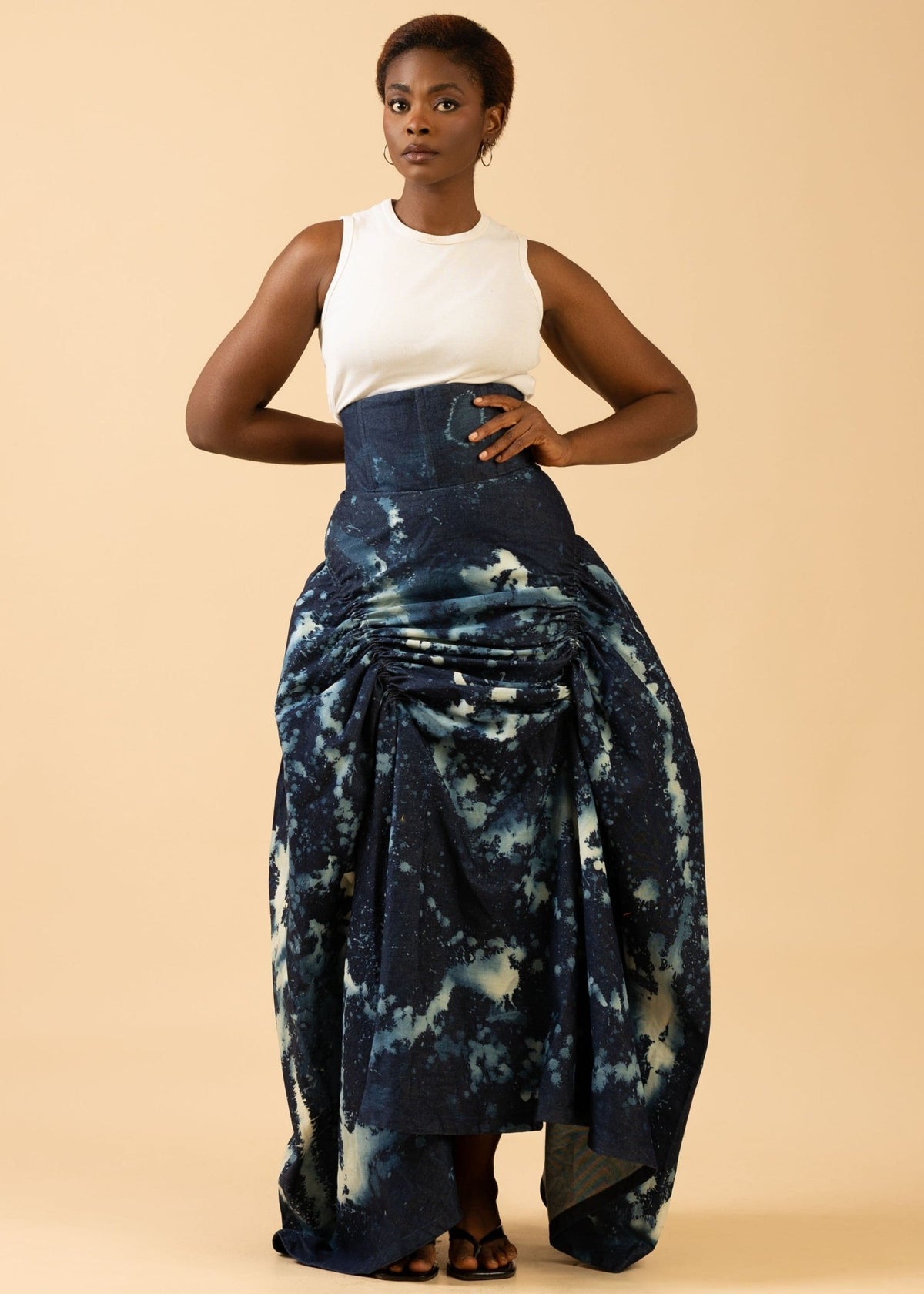 Ruks á la mode Skirts Eda Skirt (Denim)