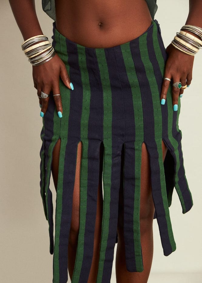 SISÈ Skirts Aso-oke Fringe Skirt