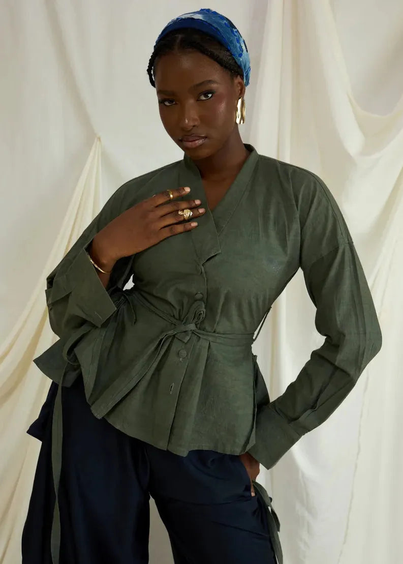 Sultana Shirt Morph Green Blouse