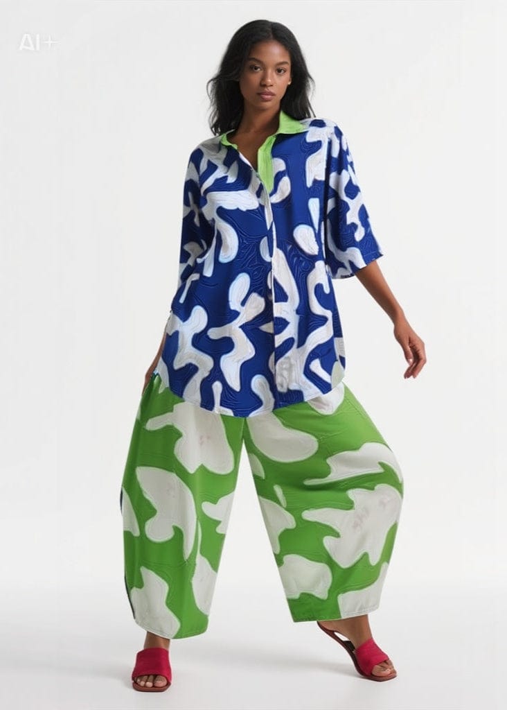 The Budding Blue Co-Ord Set Kembe Pant Set