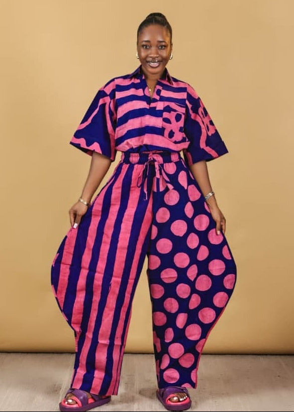 The Budding Blue Co-ord Sets & Matching Sets Ajiun kembe horseshoe pant set