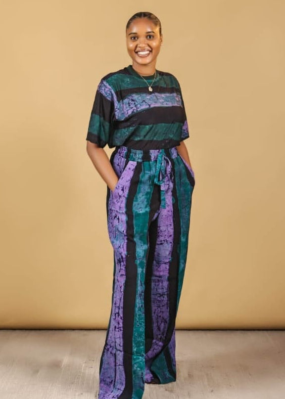 The Budding Blue Co-ord Sets & Matching Sets Teeshirt pant set
