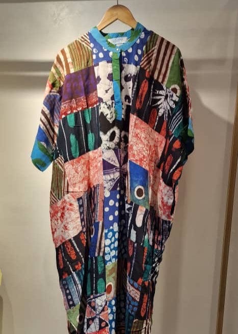 The Budding Blue Dress Green / One size Tunic Green Bubu Dress