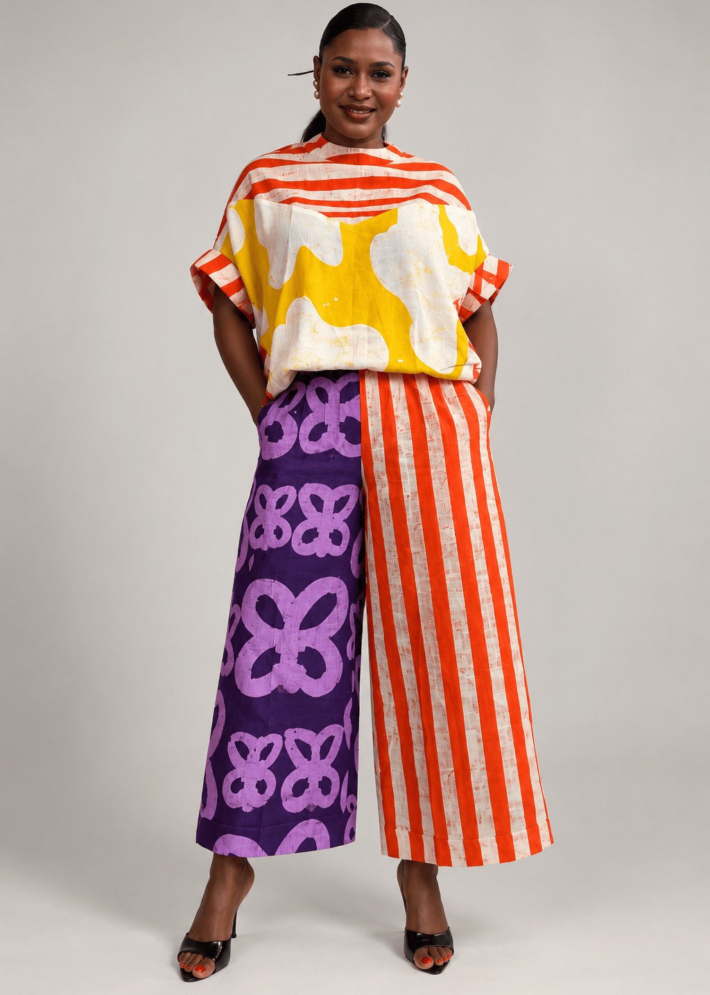 The Budding Blue Set Adun Oju Crop Pant Set