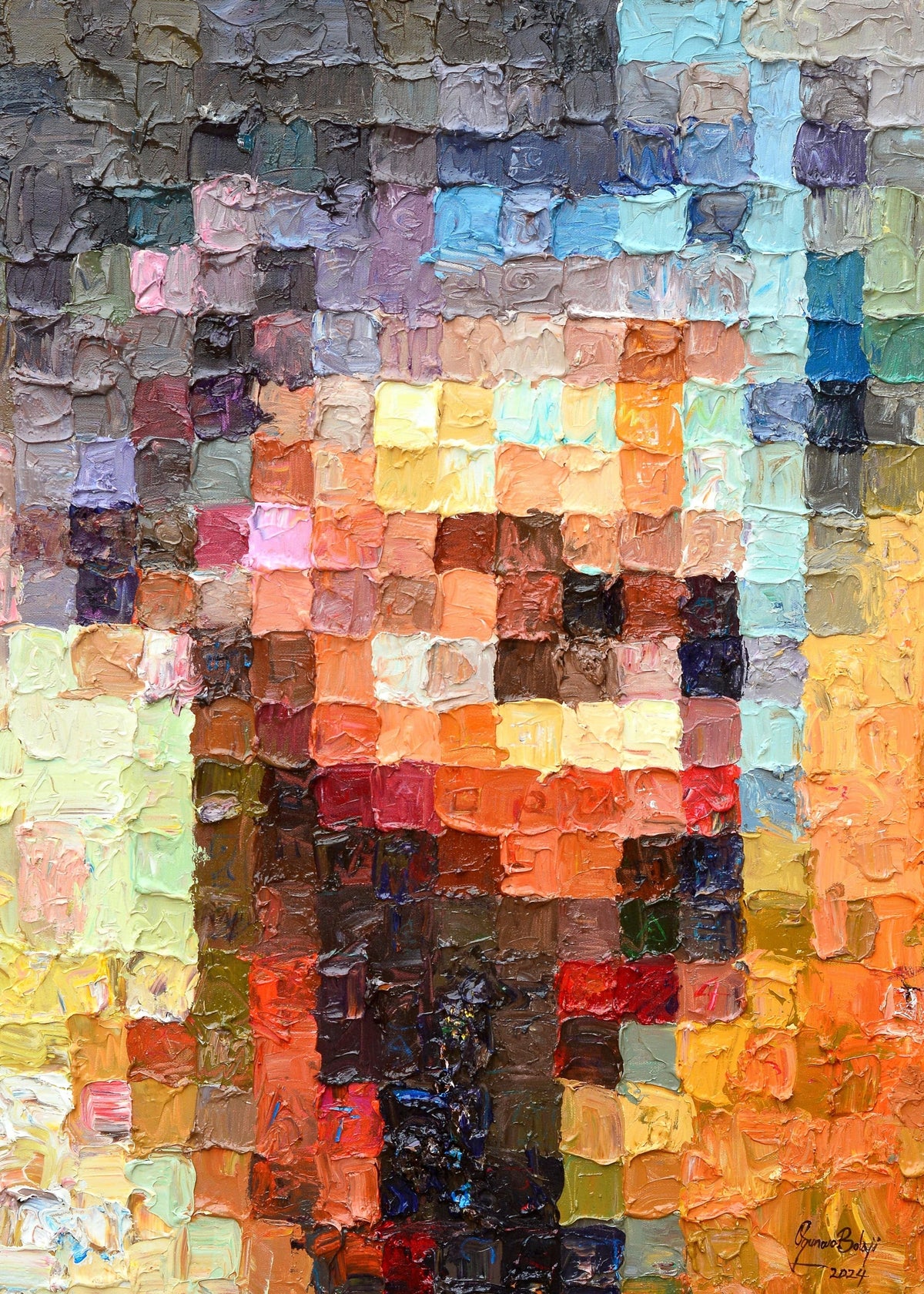 Title: "Reflection" by Dr Bolaji Ogunwo - Art - African Fashion by The Ojukwu Gallery