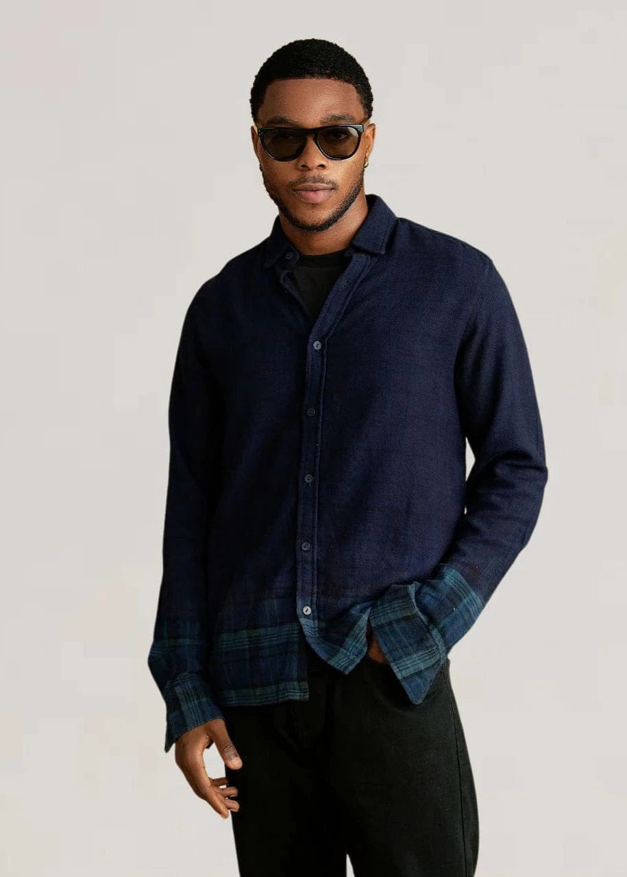 Tunu Designs Shirt Dip Dye Plaid