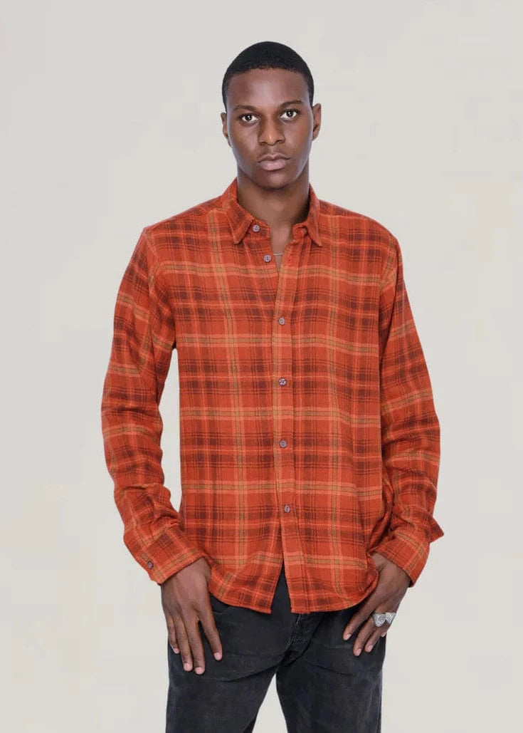 Tunu Shirt Red / XS Tokunbo Red Plaid Shirt
