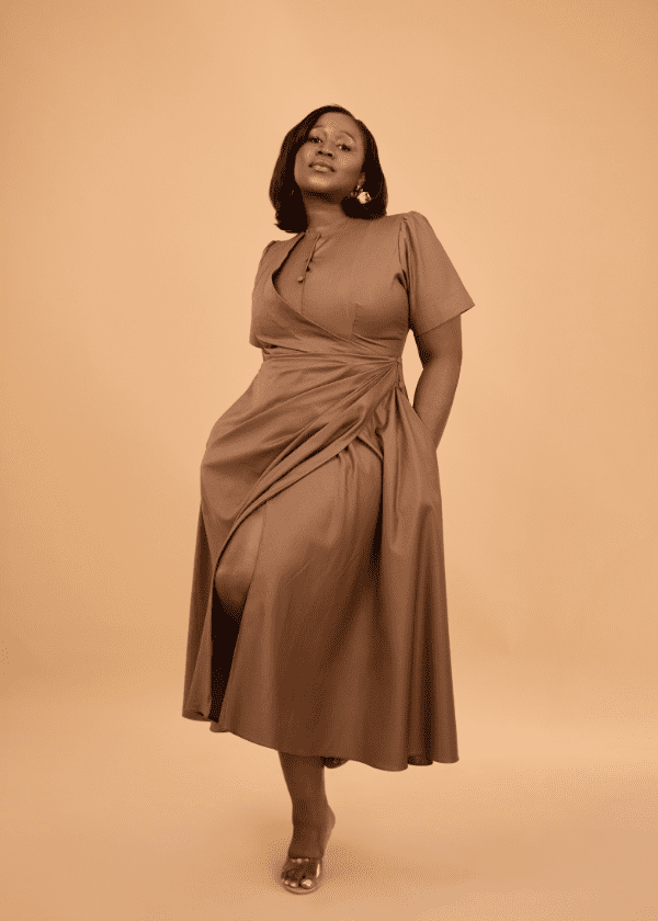 Vexxels Dress Brown / S Adorkor Wrap Dress