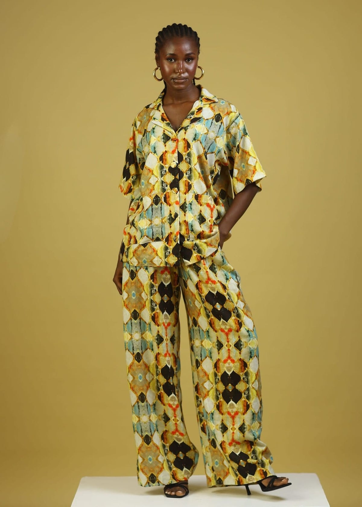 YVK Designs Co-ord Sets & Matching Sets Neo Linen Pant Set
