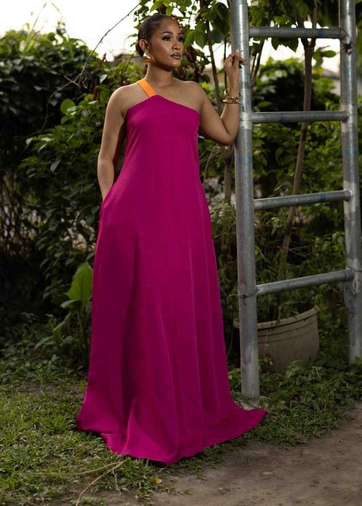 Zainab O Dress Magenta Maxi Dress
